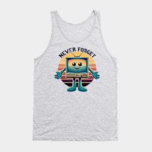 Retro Tech Tribute - Cheerful TV Tee Tank Top